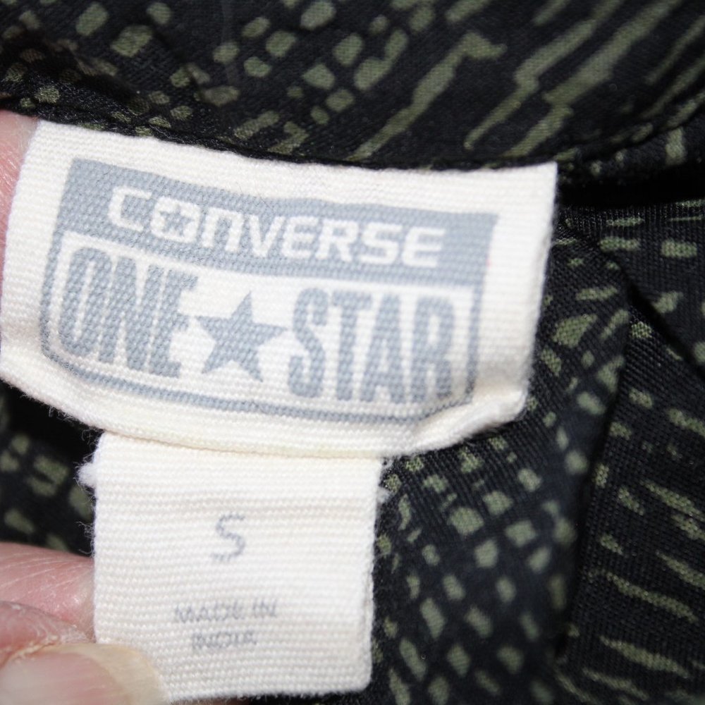 Converse One Star Women's Green/Black With Pockets Sleeveless Top ~S~ - Picture 6 of 8